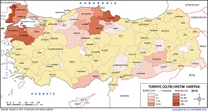 Türkiye Çeltik Üretim Haritası 2018