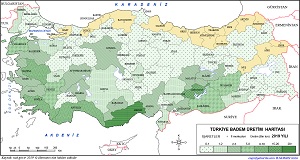 Türkiye Badem Üretim Haritası 2019