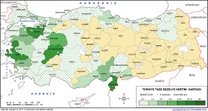 Türkiye Taze Bezelye Üretim Haritası (2019)
