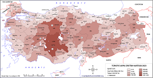 Türkiye Arpa Üretim Haritası 2023