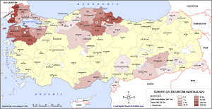 Türkiye Çeltik Üretim Haritası 2023