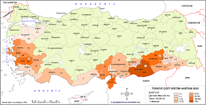 Türkiye Çiğit Üretim Haritası 2023