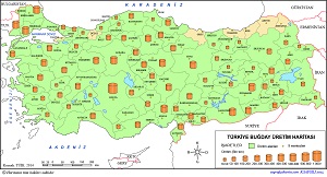 Türkiye Buğday Üretim Haritası (2014)