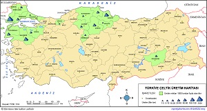 Türkiye Pirinç Üretim Haritası (2014)