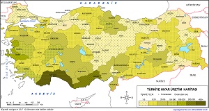 Türkiye Hıyar Üretim Haritası (2017)