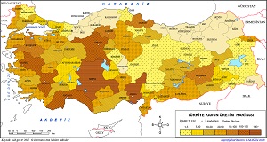 Türkiye Kavun Üretim Haritası (2017)