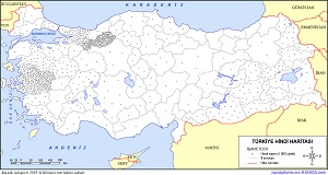Türkiye Hindi Haritası 2019