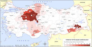 Türkiye Tiftik Keçisi Haritası 2021