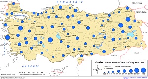 Türkiye'de Beslenen Sığırın Dağılış Haritası