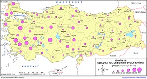 Türkiye'de Beslenen Kültür Sığırının Dağılış Haritası