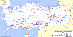 Türkiye Hidroelektrik Santralleri Haritası 2022