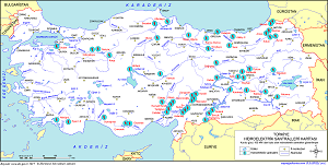 Türkiye Hidroelektrik Santralleri Haritası 2017