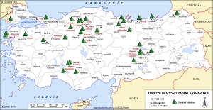 Türkiye Bentonit Madeni Haritası