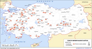 Türkiye Mermer Madeni Haritası