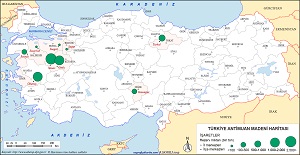 Türkiye Antimon Madeni Haritası
