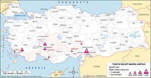 Türkiye Boksit Madeni Haritası