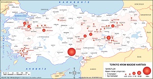 Türkiye Krom Madeni Haritası