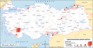 Türkiye Manganez Madeni Haritası