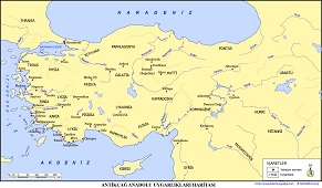 Antik Çağ Anadolu Uygarlıkları Haritası