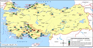 Türkiye'nin Mağaraları Haritası