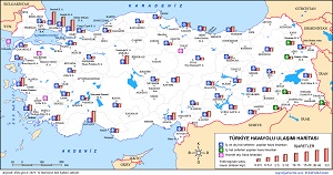 Türkiye Havaalanları Haritası 2019