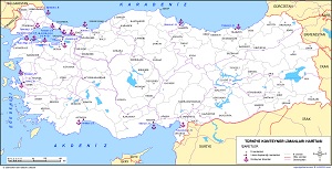 Türkiye Konteyner Limanları Haritası