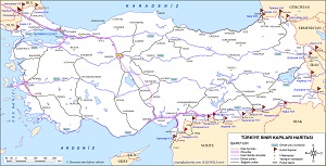 Türkiye'nin Sınır Kapıları Haritası
