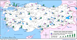 Türkiye Havaalanları Haritası 2014