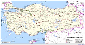Türkiye'nin Karayolları Haritası
