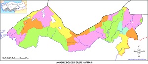 Akdeniz Bölgesinin Dilsiz Haritası (Renkli)