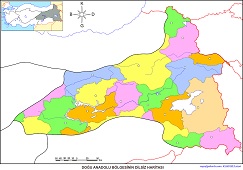 Doğu Anadolu Bölgesinin Dilsiz Haritası (Renkli)