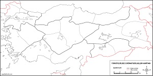 Türkiye Dilsiz Coğrafi Bölge Bölümler Haritası