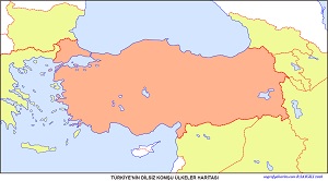 Türkiye Dilsiz Komşu Ülkeler Haritası