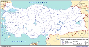 Türkiye Dilsiz Akarsular ve Göller Haritası