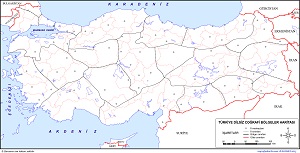 Türkiye Dilsiz Coğrafi Bölgeler Haritası