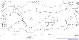 Türkiye Dilsiz Coğrafi Bölgeler Haritası 3