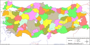 Türkiye Dilsiz Mülki İdare Haritası 2