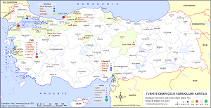 Türkiye Demir Çelik Fabrikaları Haritası
