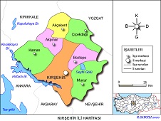 Kırşehir İli Haritası