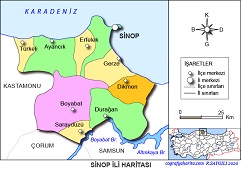 Sinop İli Haritası