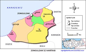 Zonguldak İli Haritası
