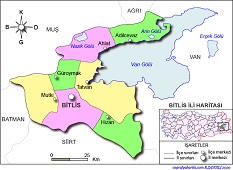 Bitlis İli Haritası