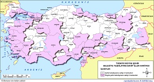 Türkiye Büyükşehirler Haritası
