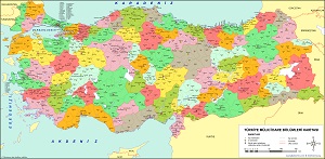 Türkiye Mülki İdare Haritası (İl İlçe)