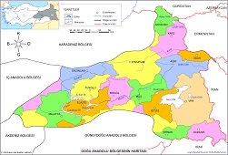 Doğu Anadolu Bölgesi İlleri Haritası