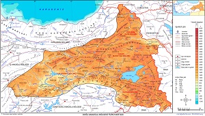 Doğu Anadolu Bölgesi Fiziki Haritası