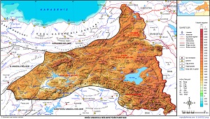 Doğu Anadolu Bölgesinin Fiziki Haritası (Üç Boyutlu)