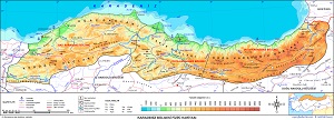 Karadeniz Bölgesi Fiziki Haritası