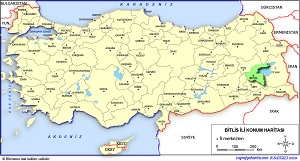 Bitlis İli Lokasyon Haritası