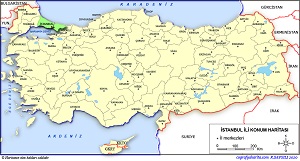 İstanbul İli Lokasyon Haritası